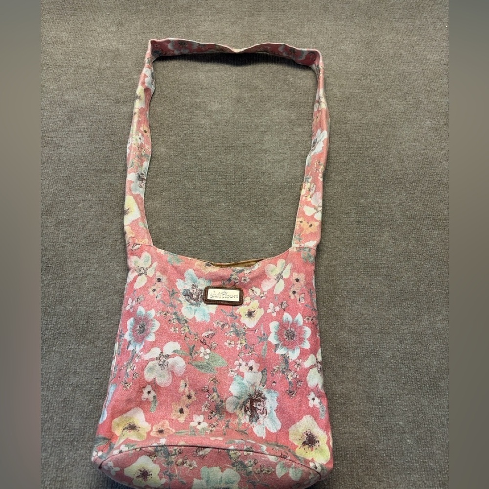 WallFlower Floral Y2K Shoulder Bag Pink Canvas Purse 0514
